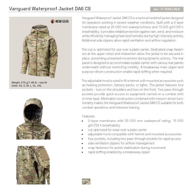 Direct Action расширила линейку Vanguard одеждой для непогоды — изображение 5
